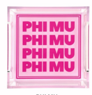Phi Mu Acrylic Tray
