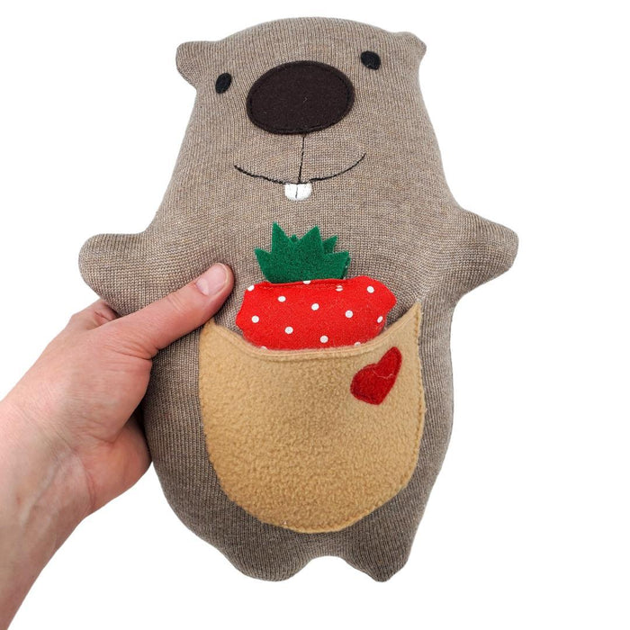 Plush - Happy Groundhog (Strawberry) by The Happy Groundhog Studio