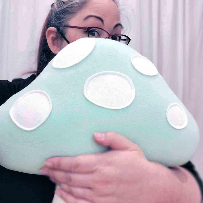 Plush - Large Mushroom Pillow (Blue) by Beautifully Regular