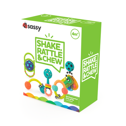 Sassy Shake, Rattle & Chew Baby Box