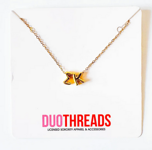 Sigma Kappa Bubble Gold Necklace