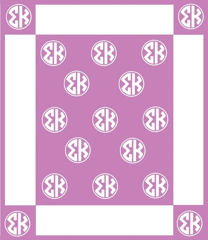 Sigma Kappa Letter Monogram Blanket