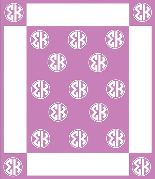 Sigma Kappa Letter Monogram Blanket