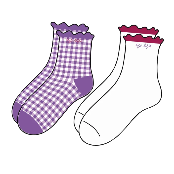 Sigma Kappa Ruffle Sock Set