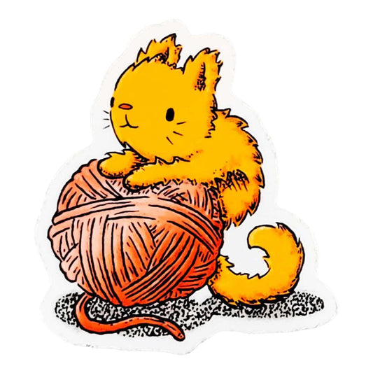 Sticker - Kitty Yarn by Everyday Balloons Print Shop