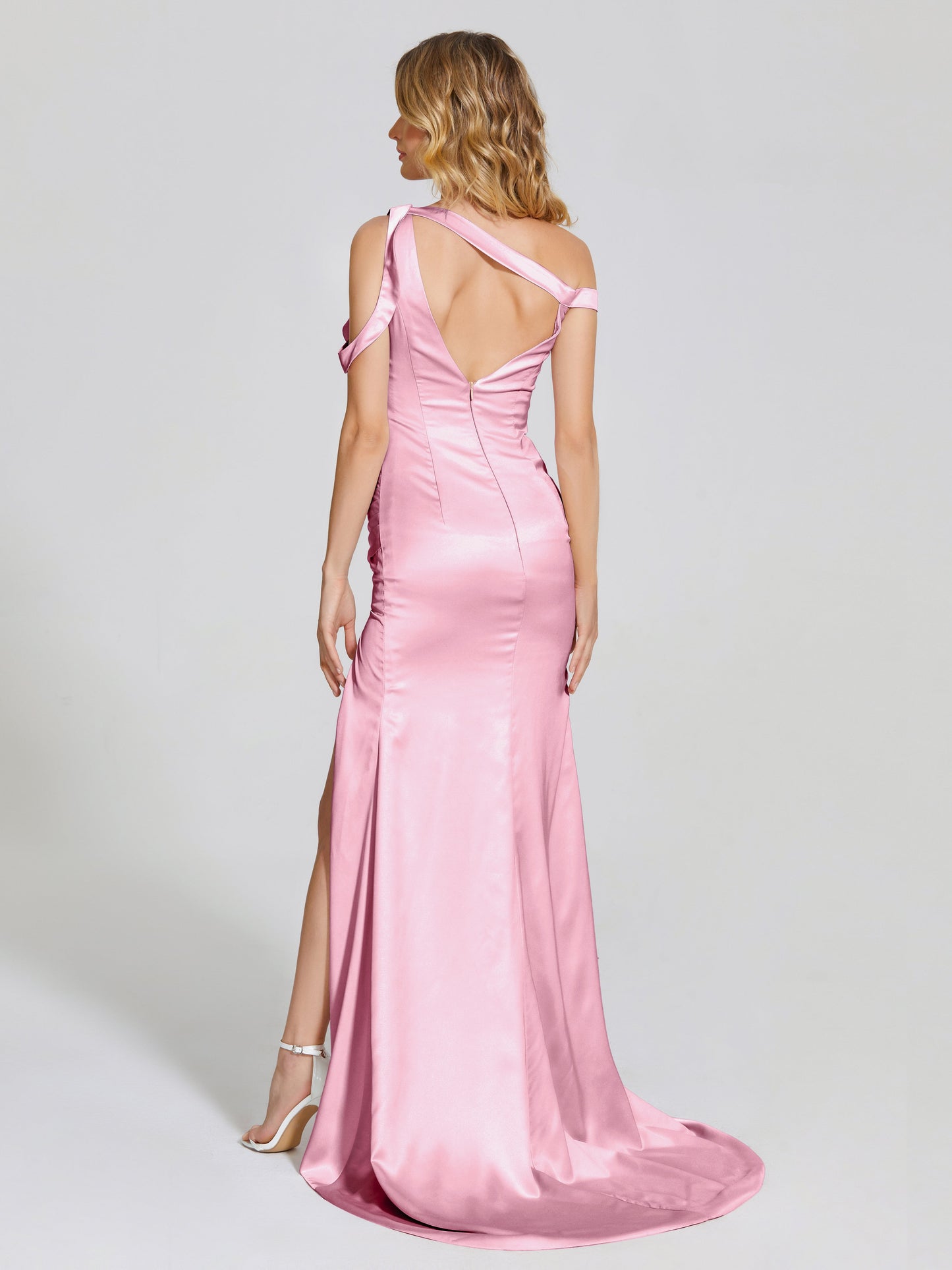 Rosalie Straps Side Slit Soft Satin Bridesmaid Dress