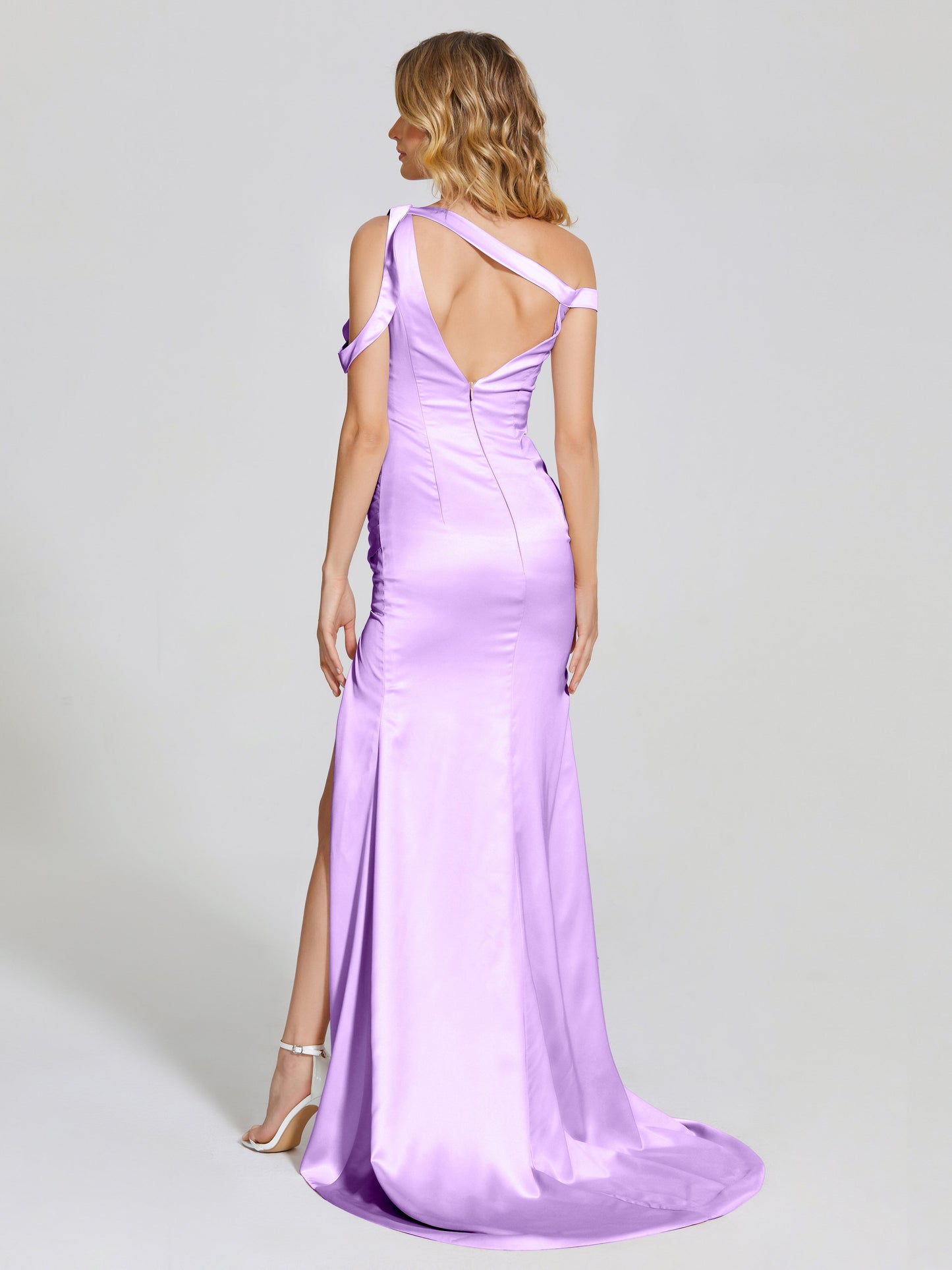 Rosalie Straps Side Slit Soft Satin Bridesmaid Dress