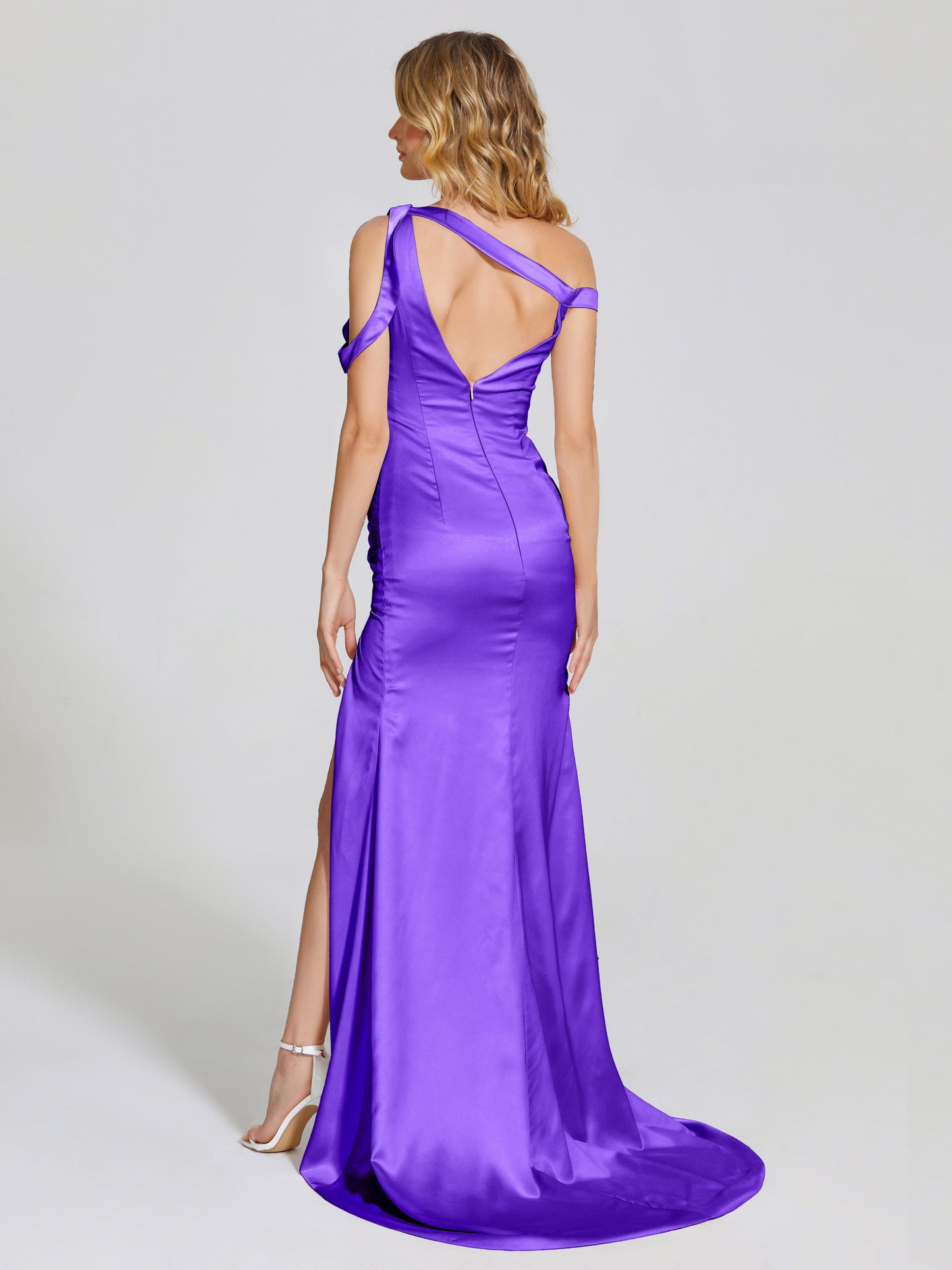Rosalie Straps Side Slit Soft Satin Bridesmaid Dress