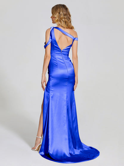 Rosalie Straps Side Slit Soft Satin Bridesmaid Dress