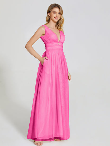 Elliana Straps Tulle Empire Waist Bridesmaid Dress