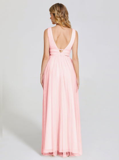 Elliana Straps Tulle Empire Waist Bridesmaid Dress