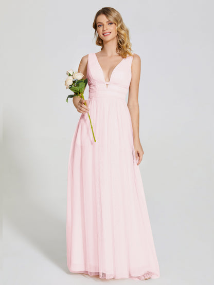 Elliana Straps Tulle Empire Waist Bridesmaid Dress