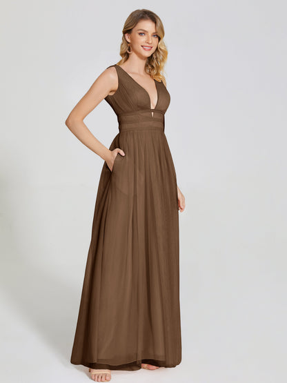 Elliana Straps Tulle Empire Waist Bridesmaid Dress