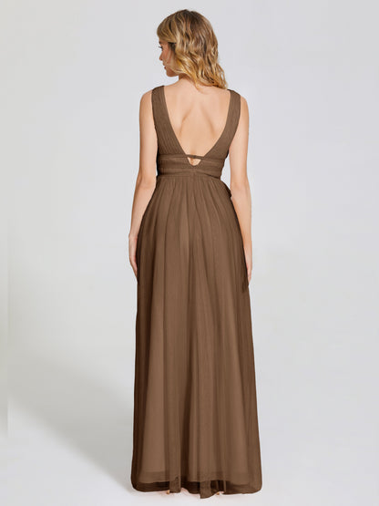 Elliana Straps Tulle Empire Waist Bridesmaid Dress