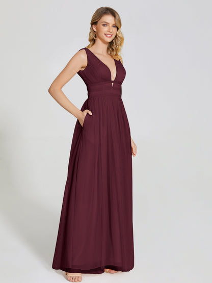 Elliana Straps Tulle Empire Waist Bridesmaid Dress