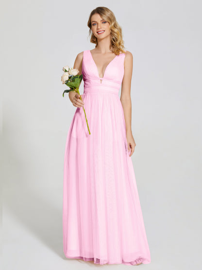 Elliana Straps Tulle Empire Waist Bridesmaid Dress