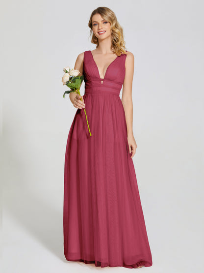 Elliana Straps Tulle Empire Waist Bridesmaid Dress