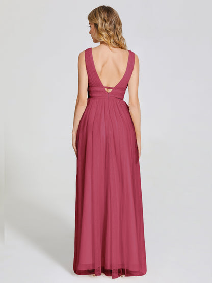Elliana Straps Tulle Empire Waist Bridesmaid Dress