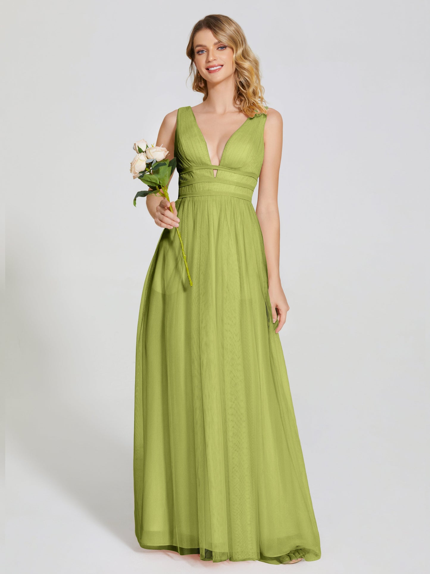 Elliana Straps Tulle Empire Waist Bridesmaid Dress