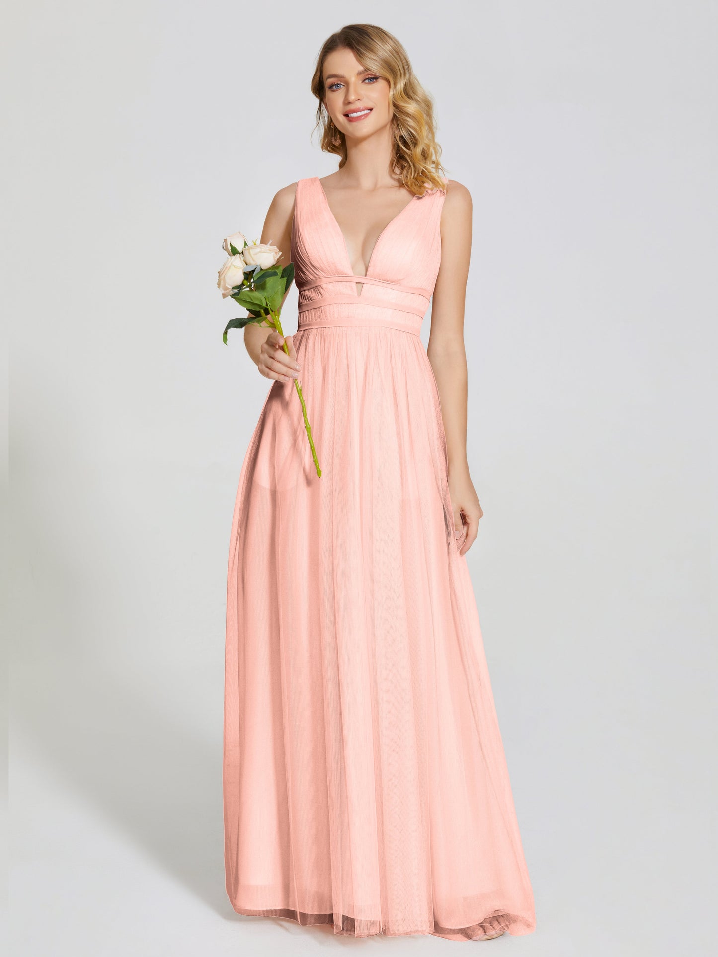Elliana Straps Tulle Empire Waist Bridesmaid Dress