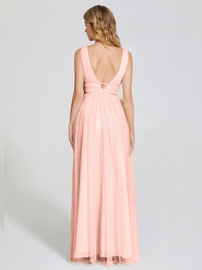 Elliana Straps Tulle Empire Waist Bridesmaid Dress