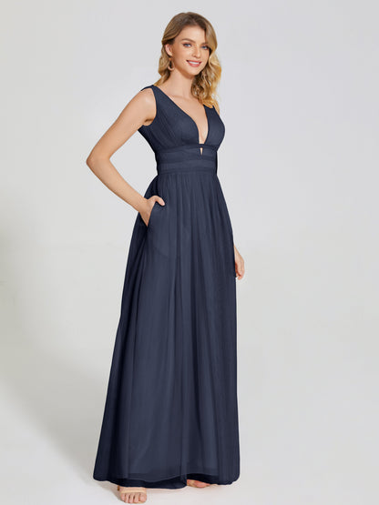 Elliana Straps Tulle Empire Waist Bridesmaid Dress
