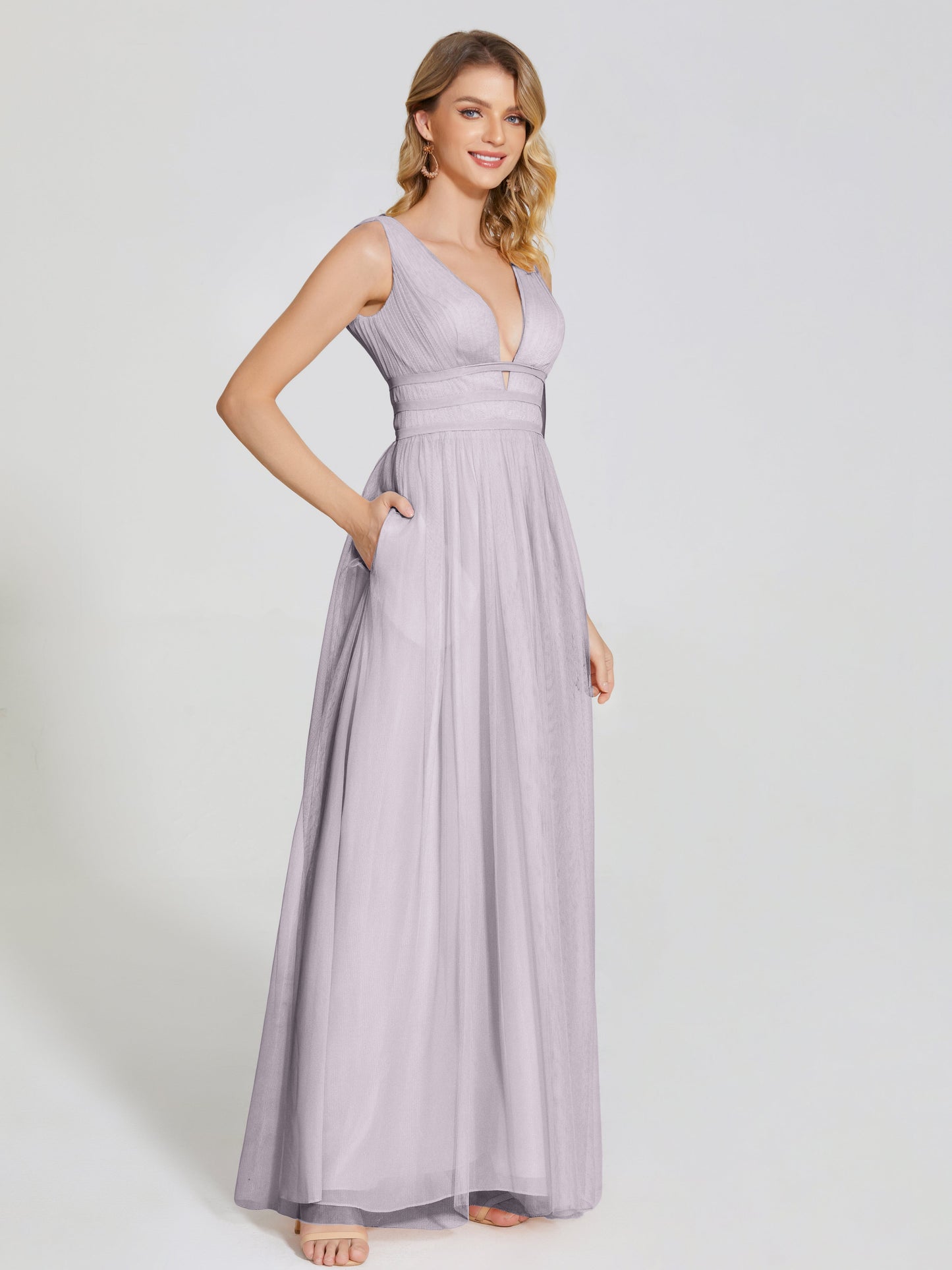 Elliana Straps Tulle Empire Waist Bridesmaid Dress