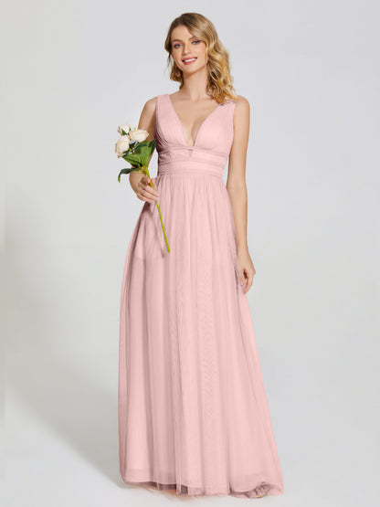 Elliana Straps Tulle Empire Waist Bridesmaid Dress