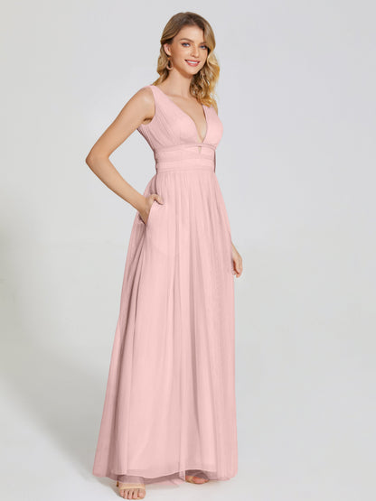 Elliana Straps Tulle Empire Waist Bridesmaid Dress