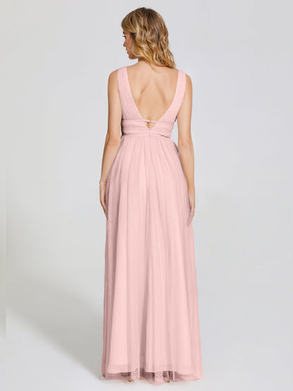Elliana Straps Tulle Empire Waist Bridesmaid Dress
