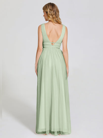 Elliana Straps Tulle Empire Waist Bridesmaid Dress