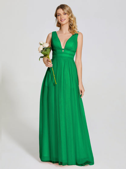 Elliana Straps Tulle Empire Waist Bridesmaid Dress