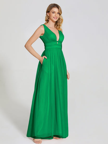 Elliana Straps Tulle Empire Waist Bridesmaid Dress