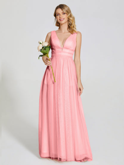Elliana Straps Tulle Empire Waist Bridesmaid Dress