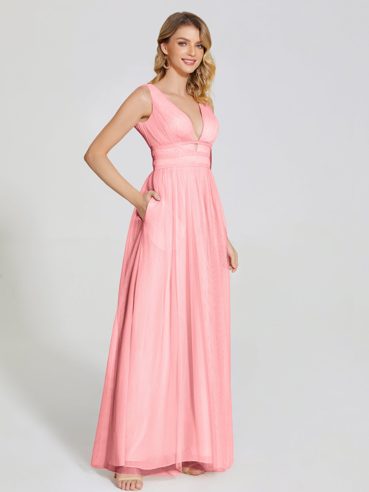 Elliana Straps Tulle Empire Waist Bridesmaid Dress