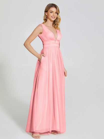 Elliana Straps Tulle Empire Waist Bridesmaid Dress