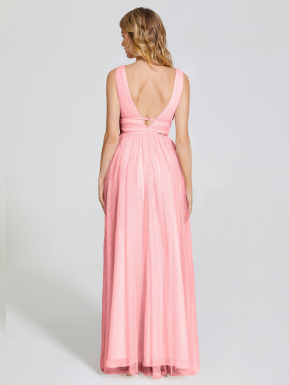 Elliana Straps Tulle Empire Waist Bridesmaid Dress