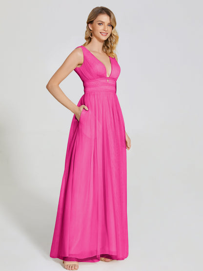 Elliana Straps Tulle Empire Waist Bridesmaid Dress