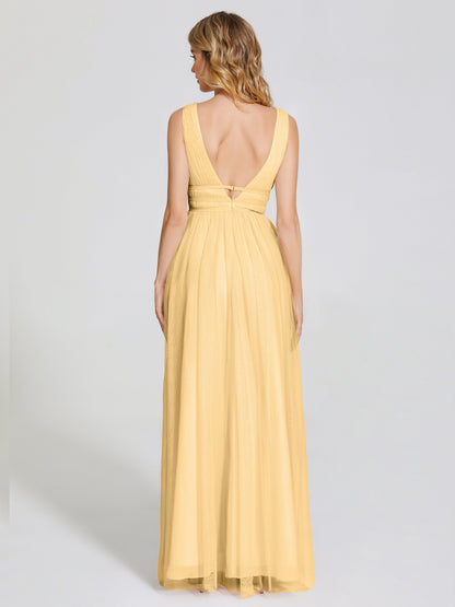 Elliana Straps Tulle Empire Waist Bridesmaid Dress