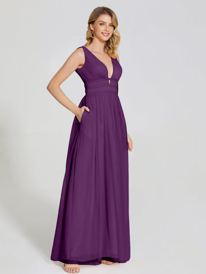 Elliana Straps Tulle Empire Waist Bridesmaid Dress