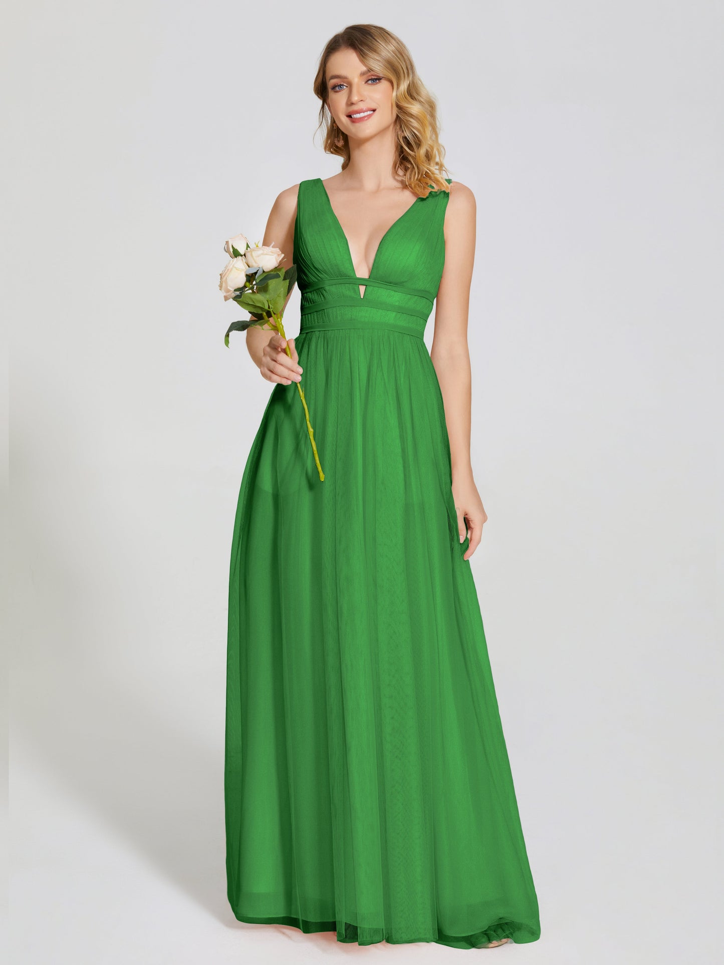 Elliana Straps Tulle Empire Waist Bridesmaid Dress