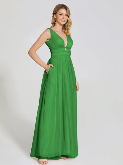 Elliana Straps Tulle Empire Waist Bridesmaid Dress