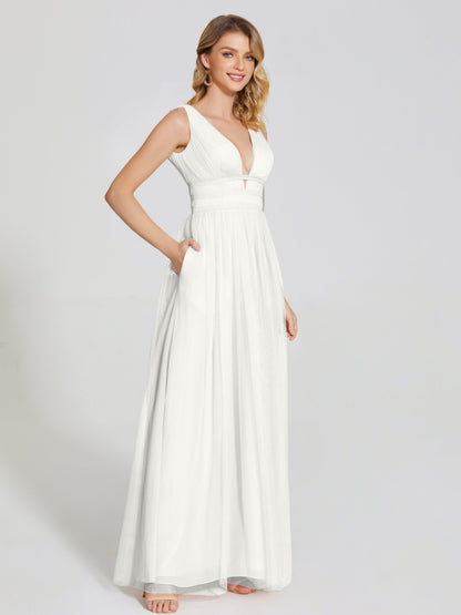 Elliana Straps Tulle Empire Waist Bridesmaid Dress