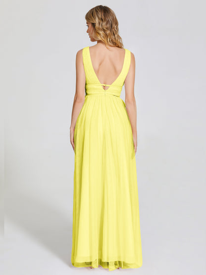 Elliana Straps Tulle Empire Waist Bridesmaid Dress