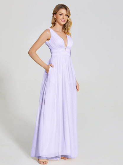 Elliana Straps Tulle Empire Waist Bridesmaid Dress