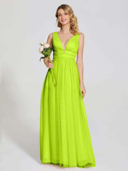 Elliana Straps Tulle Empire Waist Bridesmaid Dress