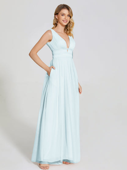 Elliana Straps Tulle Empire Waist Bridesmaid Dress
