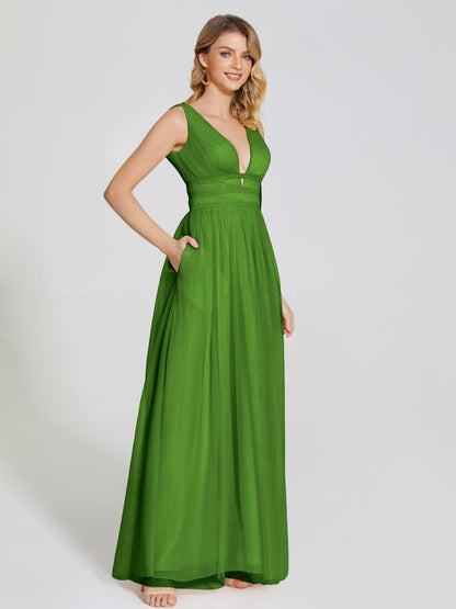Elliana Straps Tulle Empire Waist Bridesmaid Dress