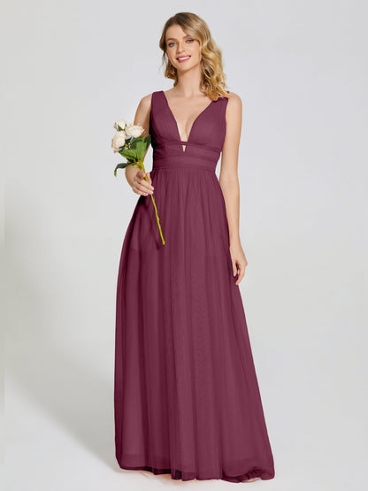 Elliana Straps Tulle Empire Waist Bridesmaid Dress