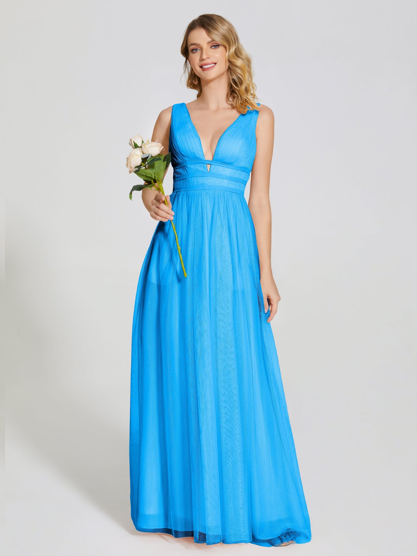 Elliana Straps Tulle Empire Waist Bridesmaid Dress